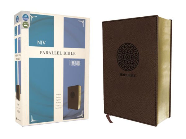 NIV, The Message, Parallel Bible, Leathersoft, Brown: Two Bible Versions Together for Study and Comparison