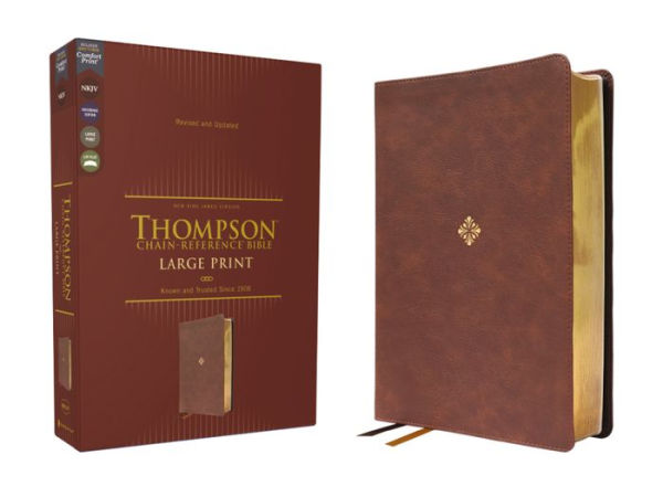 NKJV, Thompson Chain-Reference Bible, Large Print, Leathersoft, Brown, Red Letter, Comfort Print