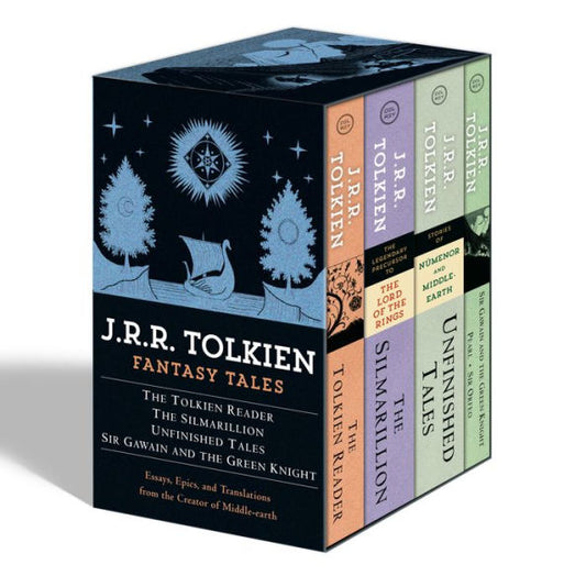 Tolkien Fantasy Tales Box Set (The Tolkien Reader, The Silmarillion, Unfinished Tales, Sir Gawain and the Green Knight): Essays, Epics, and Translations from the Creator of Middle-earth