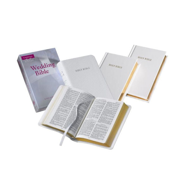 KJV Wedding Bible, Ruby Text Edition, White French Morocco Leather, KJ223:T