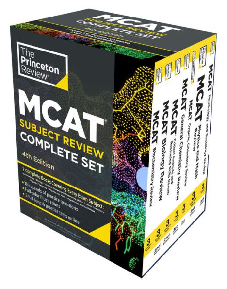 Princeton Review MCAT Subject Review Complete Box Set, 4th Edition: 7 Complete Books + 3 Online Practice Tests