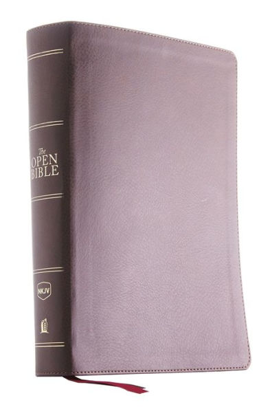 The NKJV, Open Bible, Brown Leathersoft, Red Letter, Comfort Print (Thumb Indexed): Complete Reference System