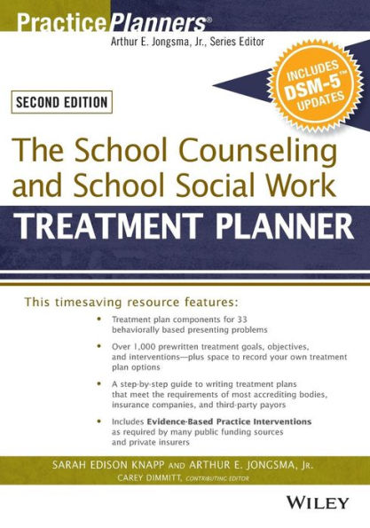 The School Counseling and School Social Work Treatment Planner, with DSM-5 Updates, 2nd Edition / Edition 2