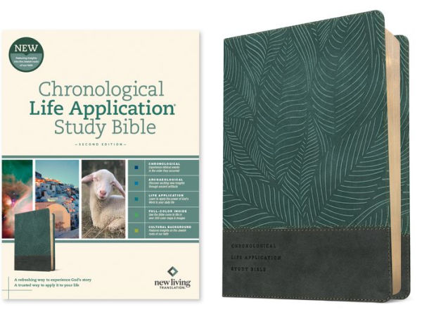 NLT Chronological Life Application Study Bible, Second Edition (LeatherLike, Palm Forest Teal)