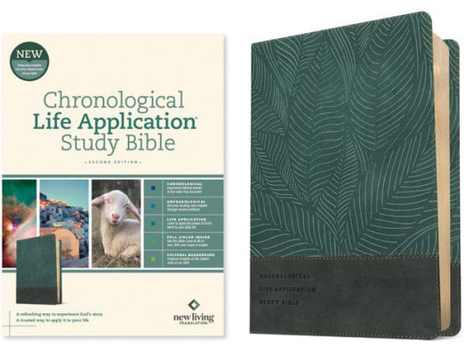 NLT Chronological Life Application Study Bible, Second Edition (LeatherLike, Palm Forest Teal)